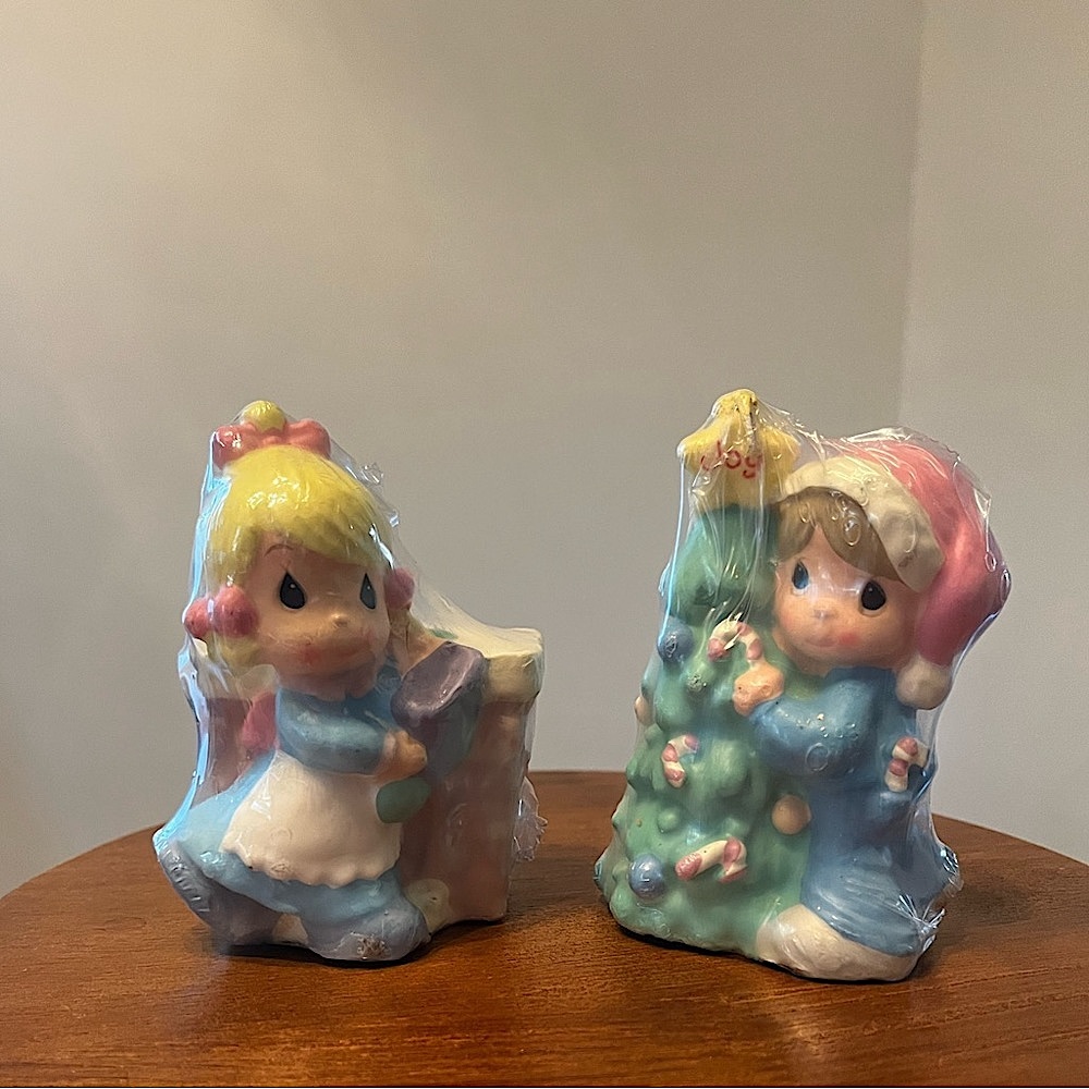 Vintage Precious Moments Christmas Candles